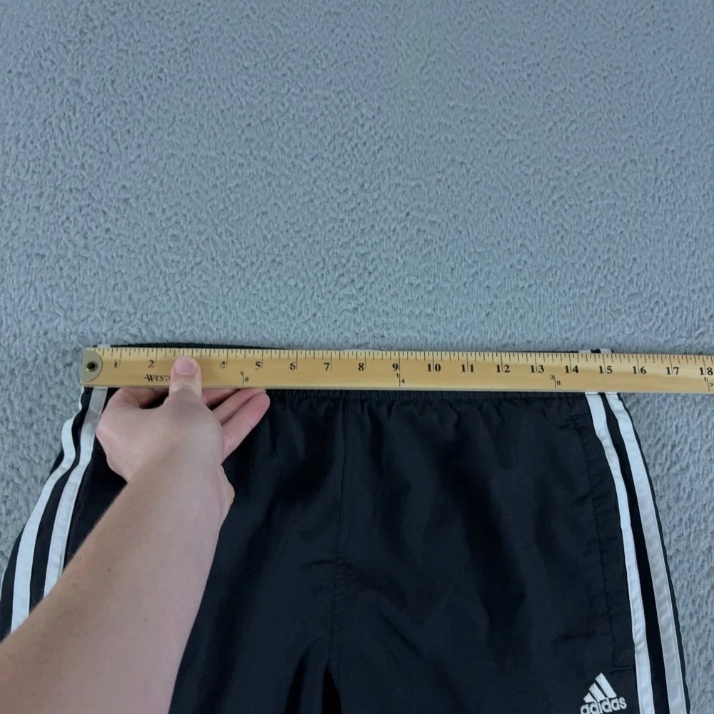 VINTAGE Adidas Pants Boys XL 13-14Y Windbreaker Track Nylon Baggy 3-Stripe Y2K